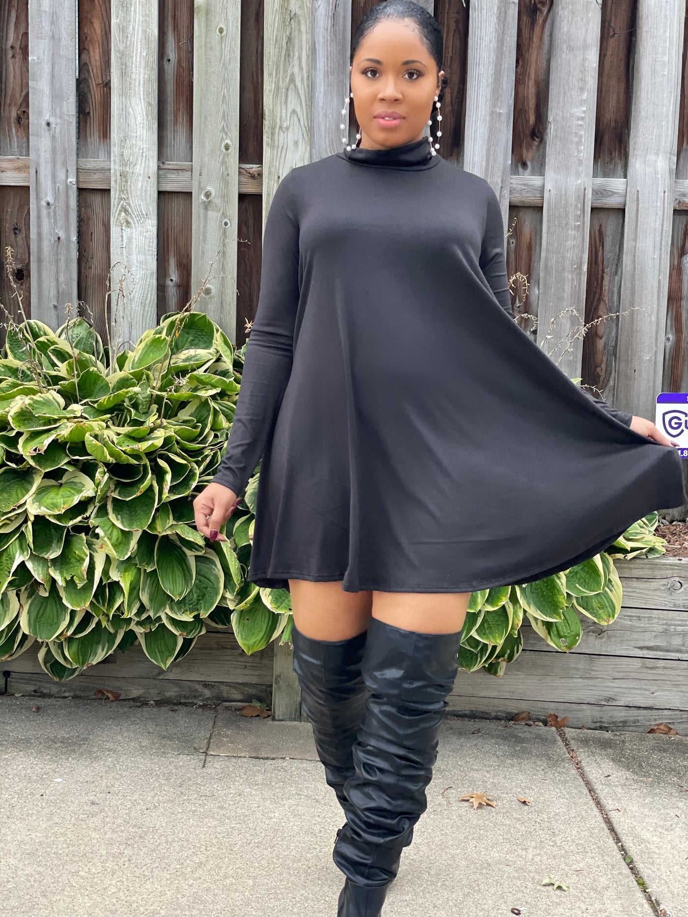 pretty lady in dress The sky is matching with my dress@FashionNova Pretty Lady Ruched Midi Dress