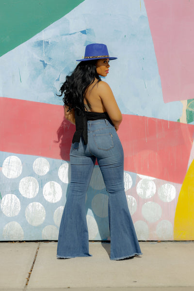 Distressed Flare Jean