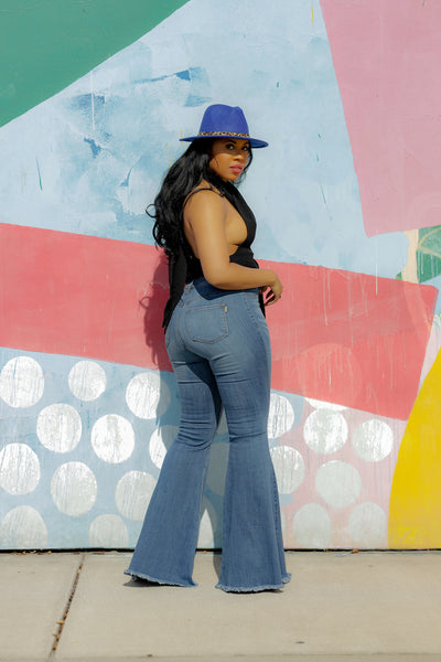 Distressed Flare Jean