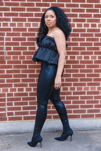 Ruffle Strapless Top