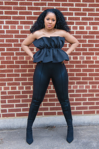 Ruffle Strapless Top