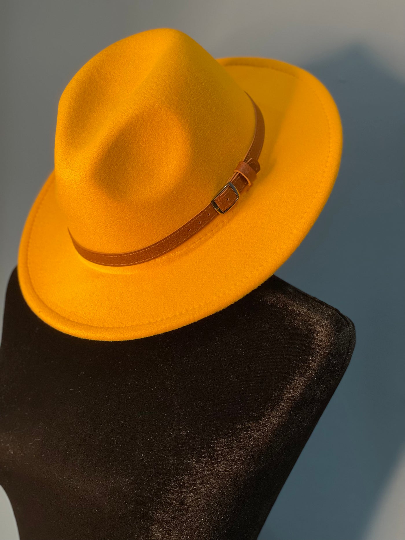 Brown Buckle Belt Fedora